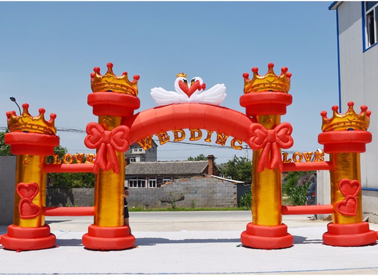 肃州红色婚庆气模拱门